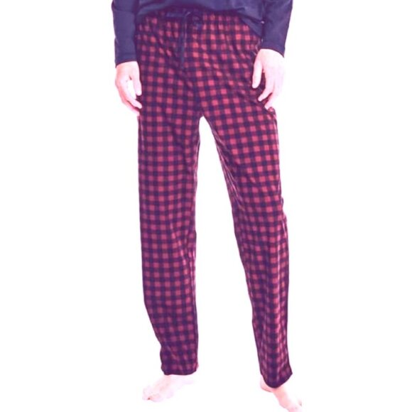 Nautica Super Soft Lightweight Buffalo Check Fleece Sleepwear Lounge Pants - Picture 2 of 7